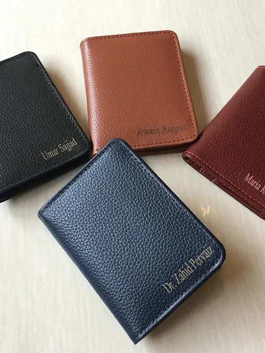 CHOTU | The Minimalist | Leather Wallet Name Engraved