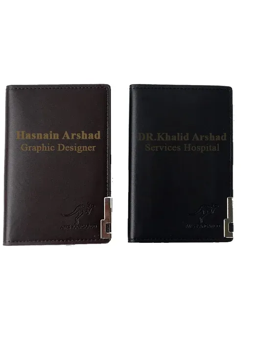 Leatherette Wallet Name Engraved